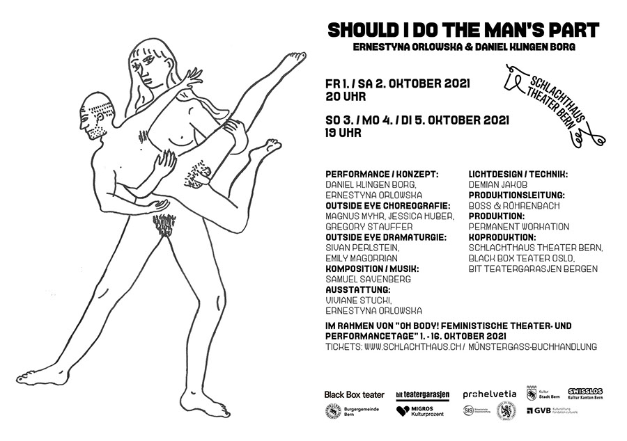 Performance, Should I Do The Man's Part, Daniel Klingen Borg, Ernestyna Orlowska, Non binary, Dance, Small man tall woman